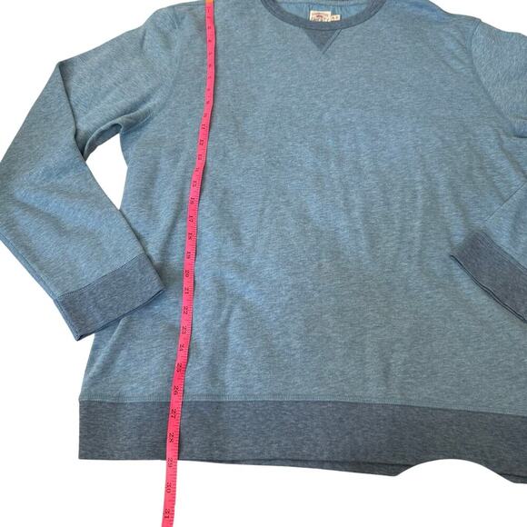Faherty Men’s Blue Crewneck Sweatshirt Pullover Cotton Blend Preppy Casual XL - Picture 7 of 7